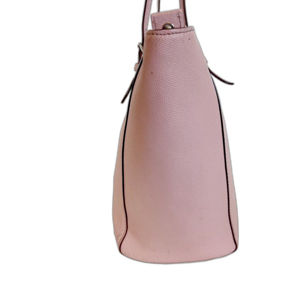 Coach Turnlock Tote In Blossom Light Pink Leather Tote Balletcore Coquette - Picture 11 of 12